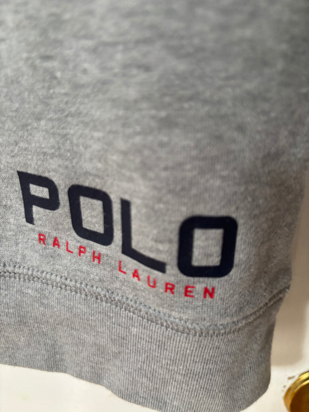 Polo Ralph Lauren Men's Grey Raglan Crewneck Sweatshirt - Size Large